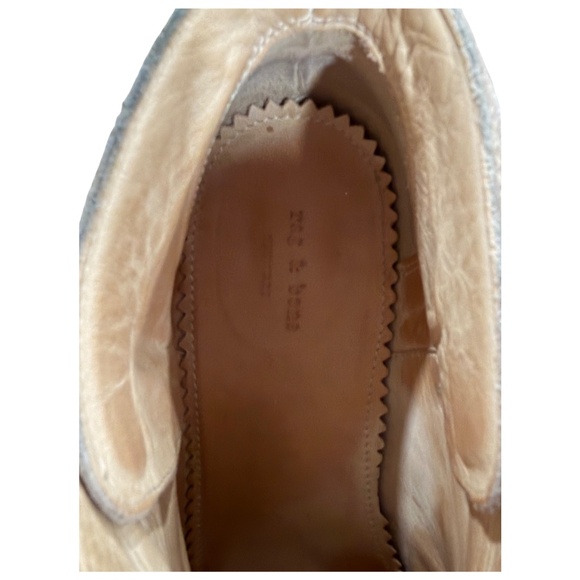 RAG & BONE Ankle Booties Women's Harrow Cap Suede Leather Taupe 38.5 US 7.5 - Picture 7 of 9